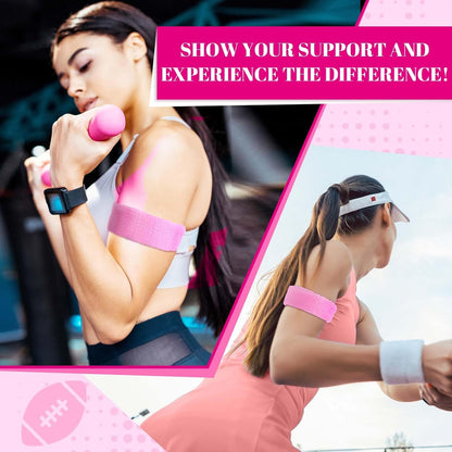 12 Pcs Pink Bicep Bands Breast Cancer Awareness Football Accessories