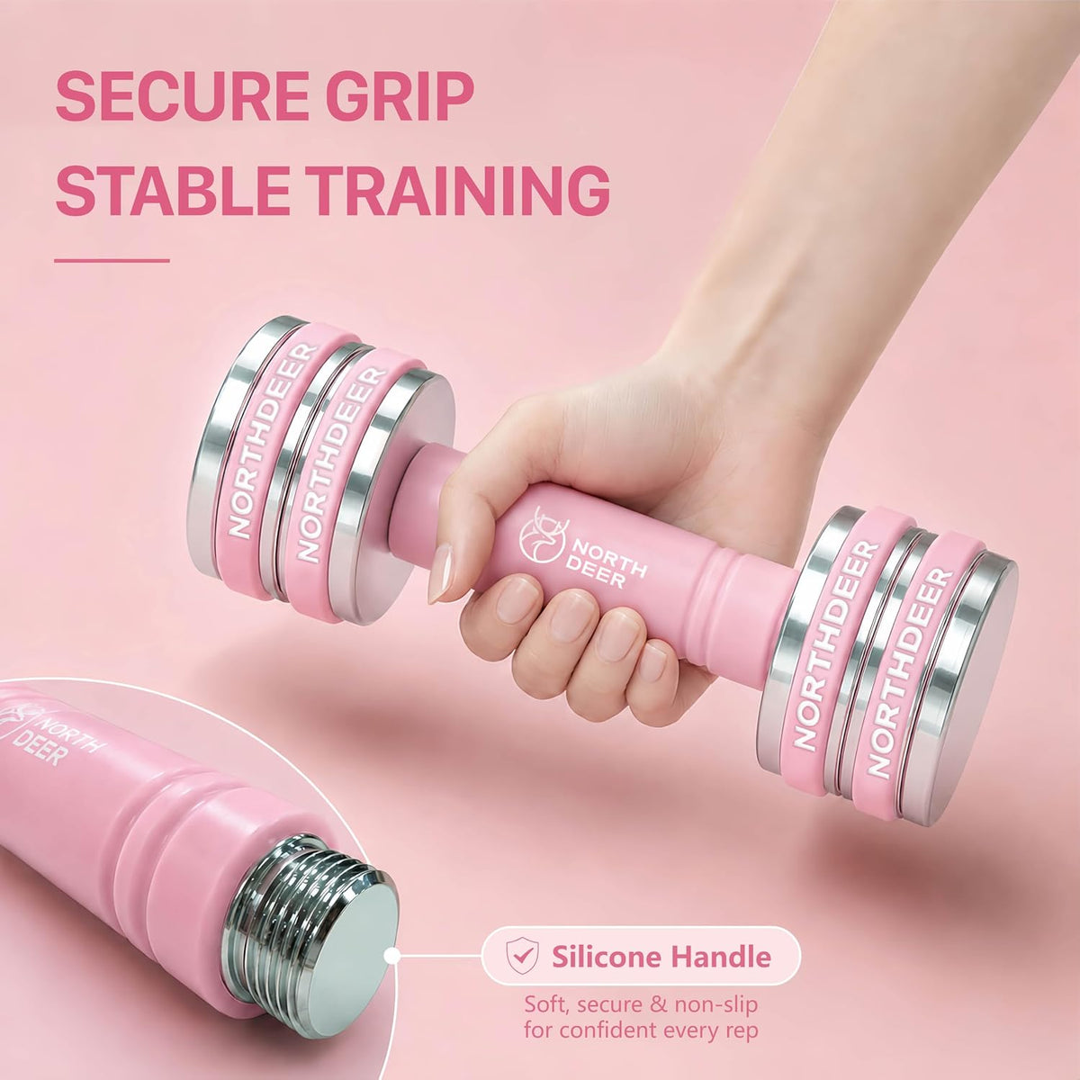 Steel Dumbbells Ultracompact & Adjustable Chrome Dumbbell