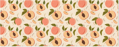 Peaches Pattern Design Birthday Wrapping Paper Roll, Mini Roll Gift Wrap Perfect for Weddings, Brides, Holidays, Baby Showers - 58 x 22.8 inches