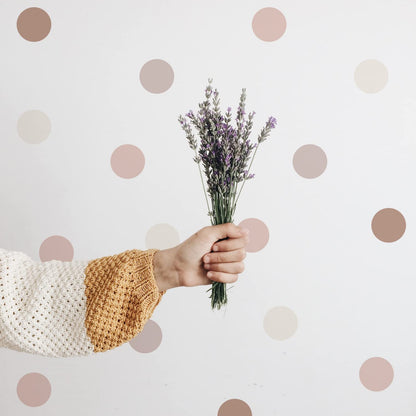 YouRfocus Boho Polka Dot Wall Decals for Girls Room Nursery, Peel and Stick
