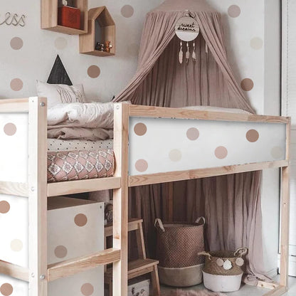 YouRfocus Boho Polka Dot Wall Decals for Girls Room Nursery, Peel and Stick
