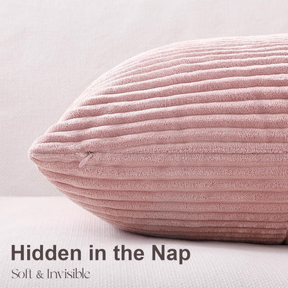 Dustypink Throw Pillow Covers 16x16 Set of 4,Boho Double-Sides Design Decorative Throw Pillow Covers,Light Pink Cushion Cases for Couch Living Room Bedroom and Sofa(40 * 40 cm)