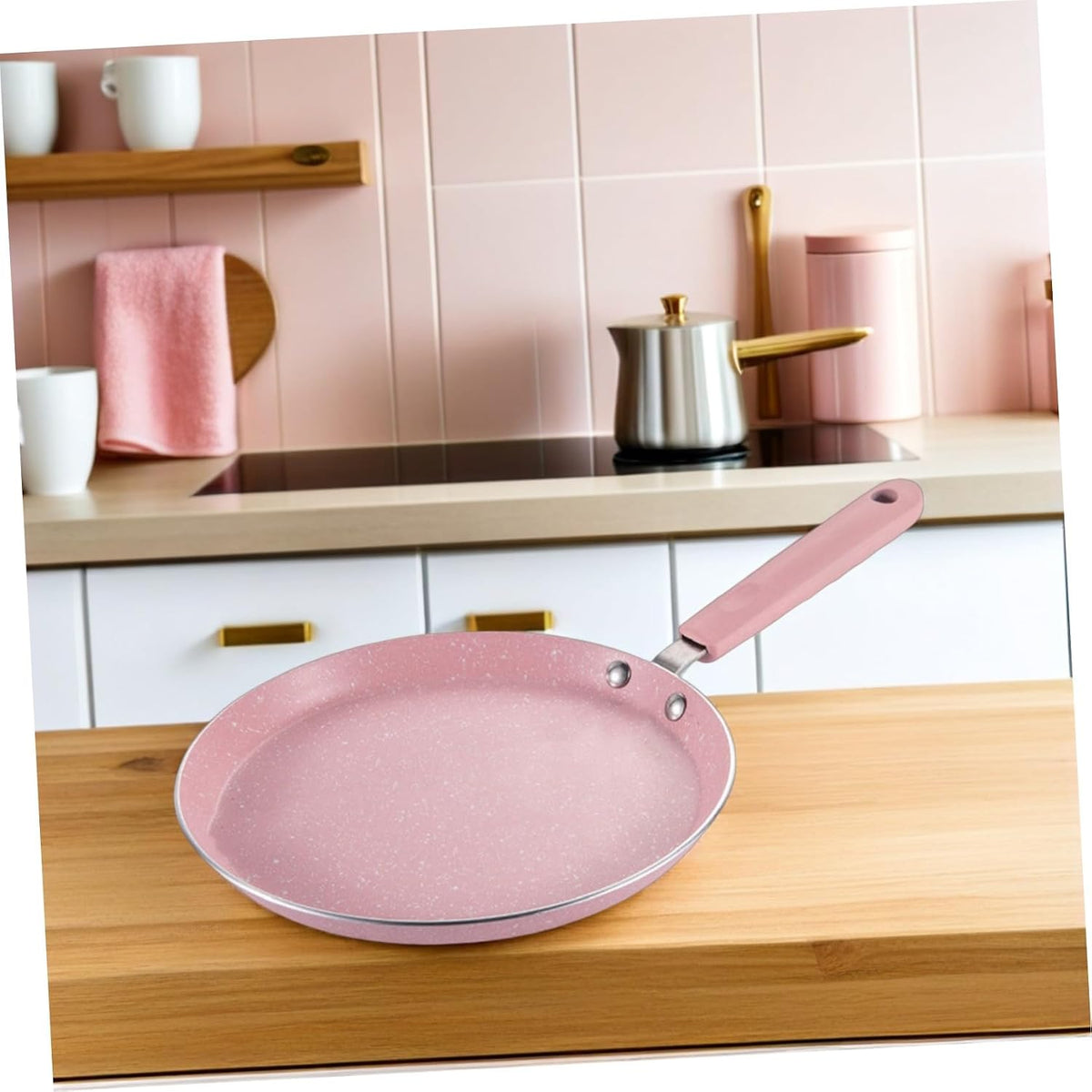 Sturdy Aluminum Alloy Non-stick Frying Pan Pancake Egg Cooker for Outdoor Bbq Easy Grip Handle Lightweight and Versatile Kitchen Essential