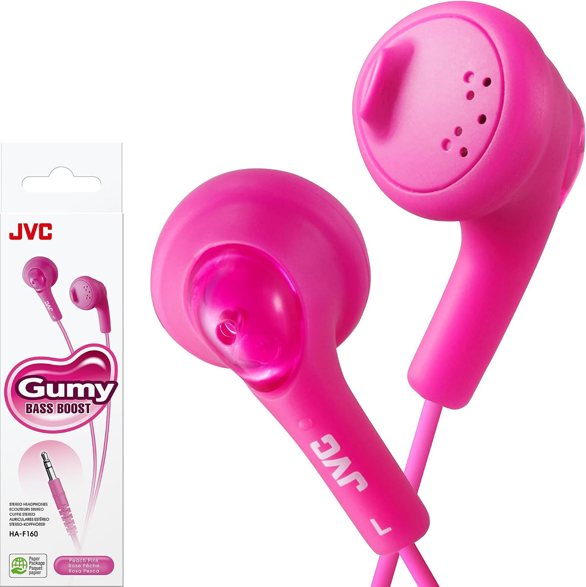 HAF160P Gumy Ear Bud Headphone Pink