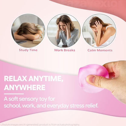 Cube-Shaped Squishy Toy, Translucent Sensory Fidget