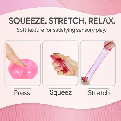 Cube-Shaped Squishy Toy, Translucent Sensory Fidget