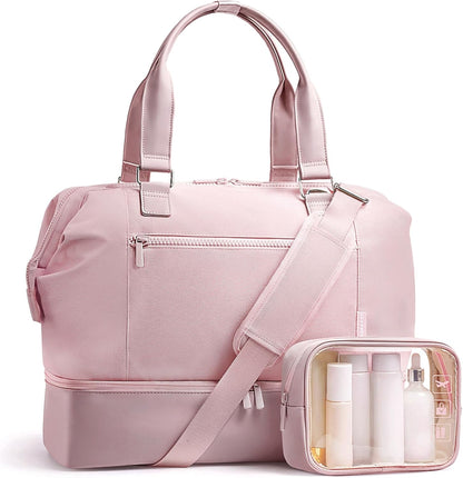 Travel Duffle Bag, Weekender Bags for Women with Shoe Compartment