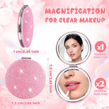 42 Pcs Pink Sleepover Party Supplies 6 Spa Headband 12 Pink Wristbands 6 Hair Clip 6 Hair Scrunchies 6 Mirror 6 Organza Bags for Spa Party Favors Birthday Slumber Bridal Showers Gifts
