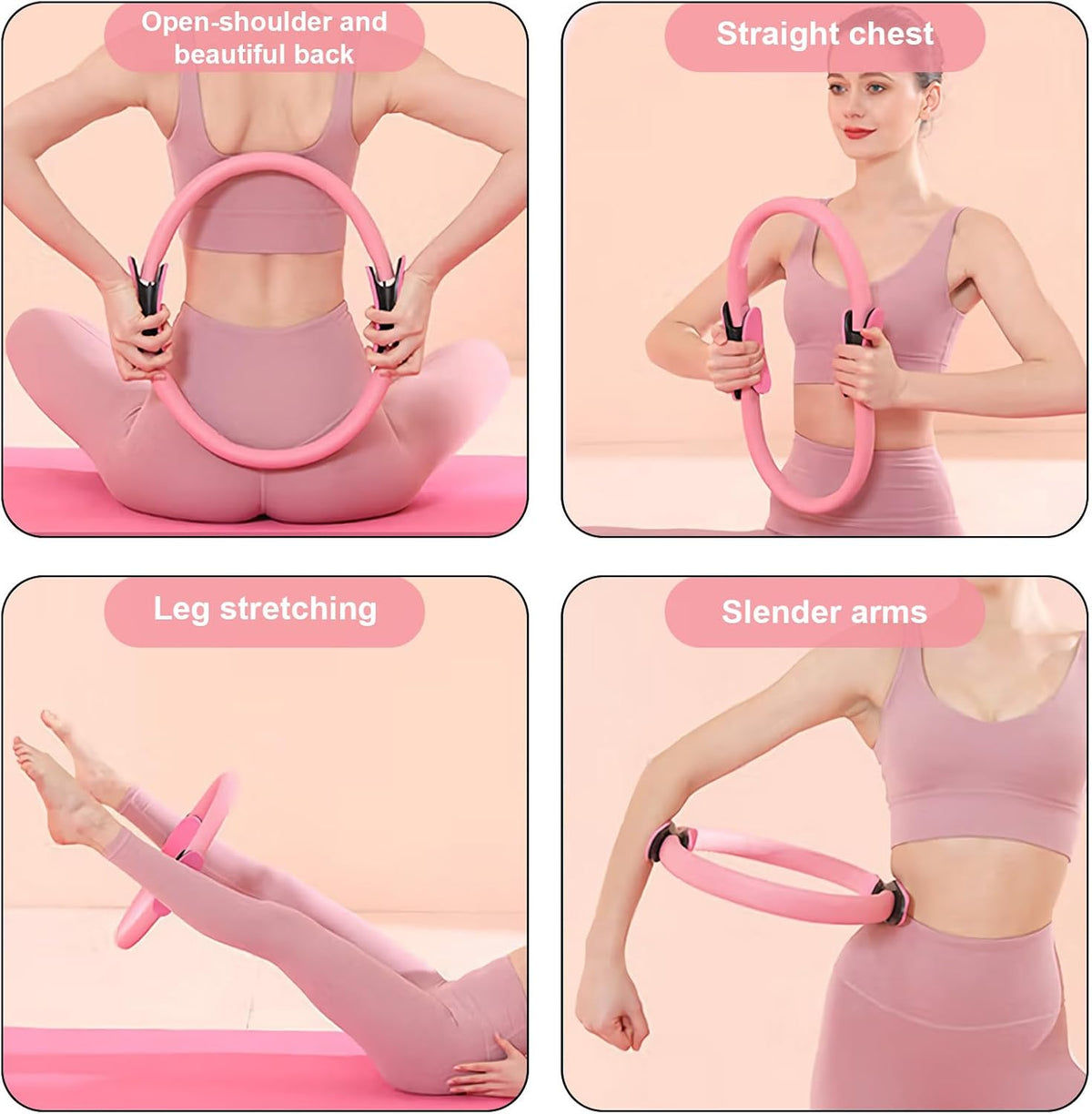 15 Inch Body Pilates Ring，Magic Circle Pilates Ring，Yoga Pilate Ring for Women