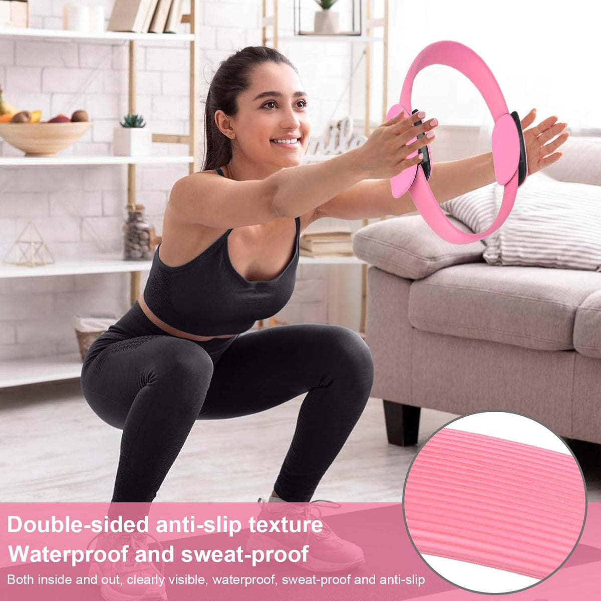 15 Inch Body Pilates Ring，Magic Circle Pilates Ring，Yoga Pilate Ring for Women