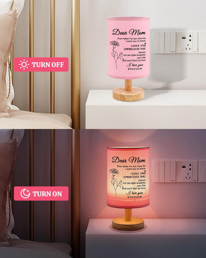 Gifts for Mom from Son, Table Lamp for Mom Birthday Gifts Pink