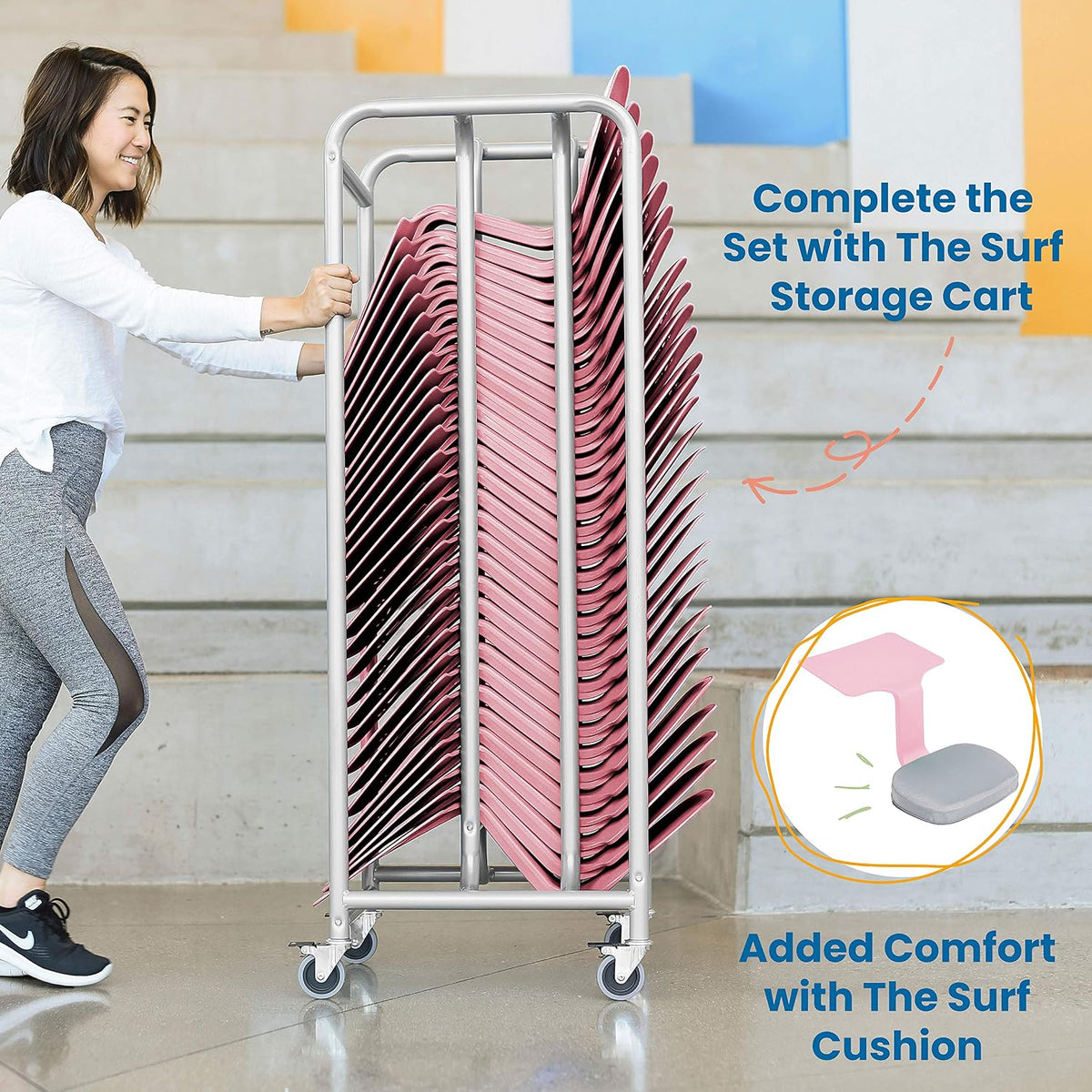 The Surf Portable Activity Lap Desk, Classroom Essentials, Pink