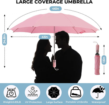 Inverted Umbrella for Rain, Compact Windproof Auto Open Close
