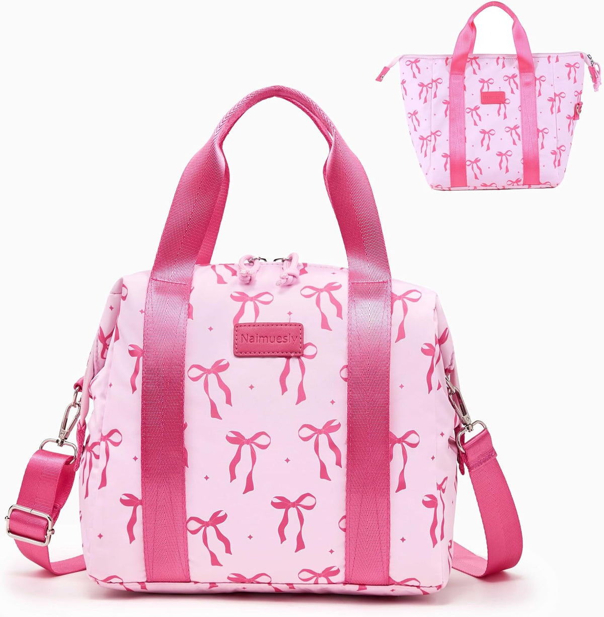 Lunch Bag Women Insulated Leakproof Lunch Box Pink bow