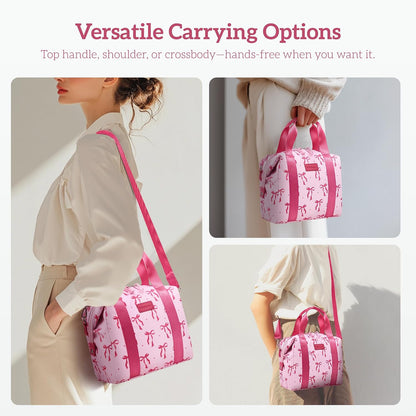 Lunch Bag Women Insulated Leakproof Lunch Box Pink bow