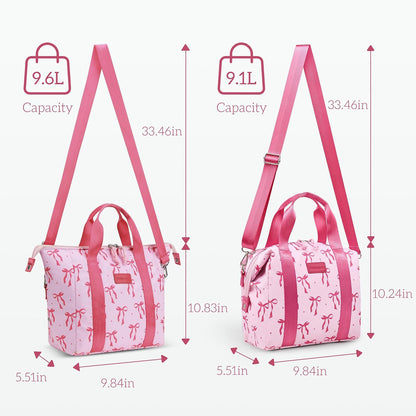 Lunch Bag Women Insulated Leakproof Lunch Box Pink bow