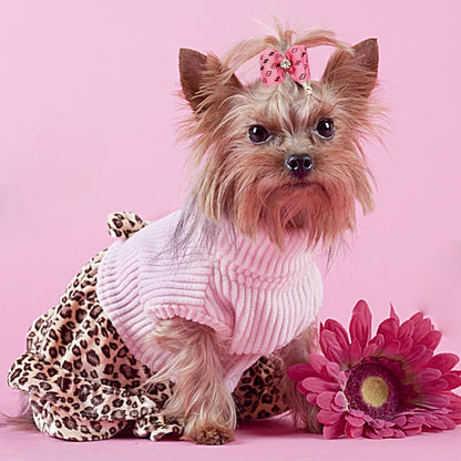 Mixed Styles Pet Cat Puppy Topknot Small Dog Hair Bows with Rubber Bands Grooming Accessories Pink Pack of 20
