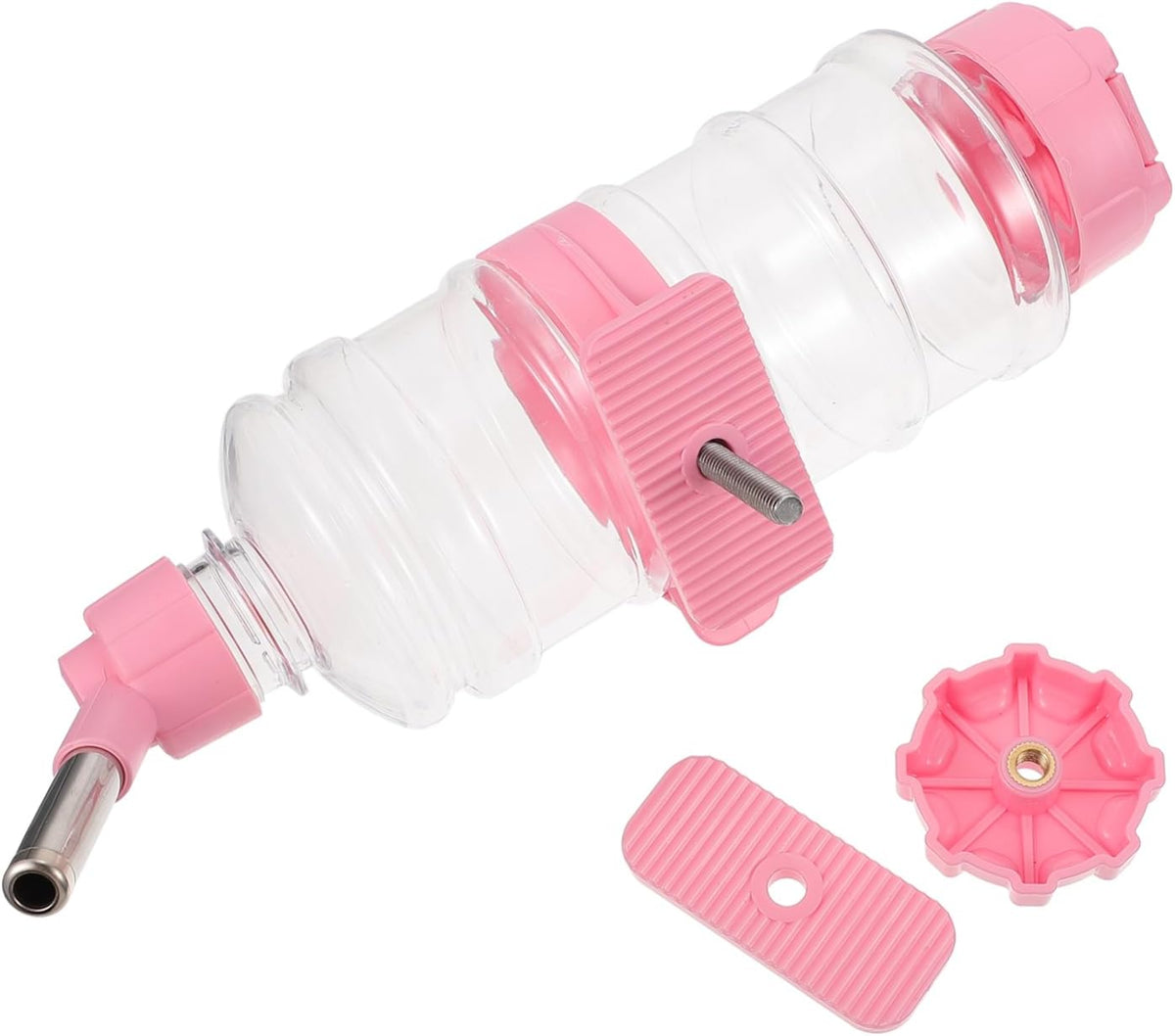 GANAZONO Safe Materials Pet Drinking Fountain Dog Water Holder Automatic Feeder No Leak Pink for Small Pets