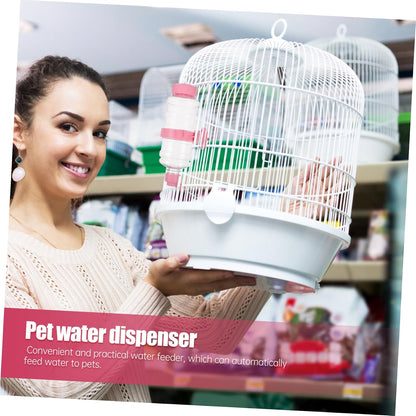 GANAZONO Safe Materials Pet Drinking Fountain Dog Water Holder Automatic Feeder No Leak Pink for Small Pets