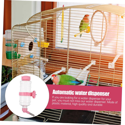 GANAZONO Safe Materials Pet Drinking Fountain Dog Water Holder Automatic Feeder No Leak Pink for Small Pets