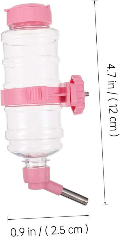 GANAZONO Safe Materials Pet Drinking Fountain Dog Water Holder Automatic Feeder No Leak Pink for Small Pets
