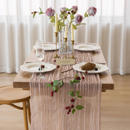 Cheesecloth Table Runner Summer Boho Wedding Birthday Party Home Decor