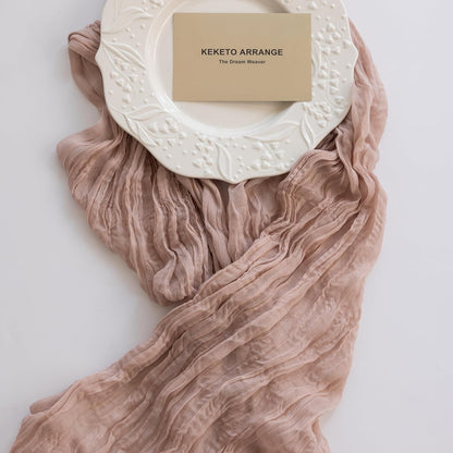 Cheesecloth Table Runner Summer Boho Wedding Birthday Party Home Decor
