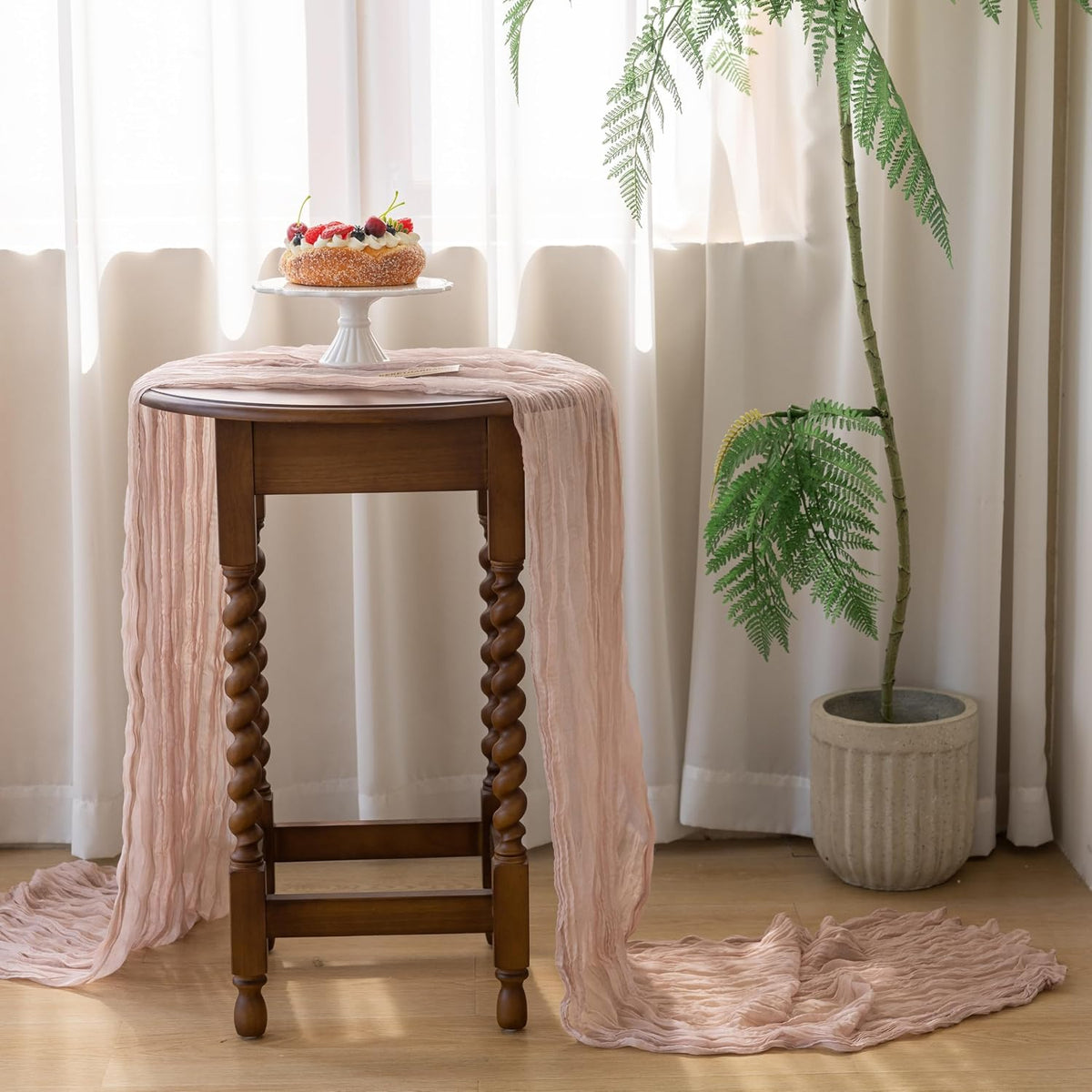 Cheesecloth Table Runner Summer Boho Wedding Birthday Party Home Decor