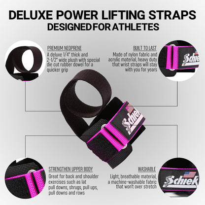 Sports 1000-PLS Deluxe Power Lifting Wrist Straps - Weight Lifting Wrist Wraps