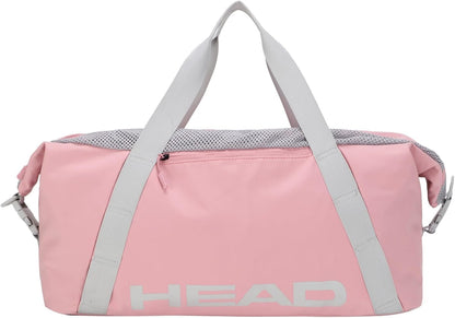 45L Pink Waterproof Gym Duffel Bag for Women, Large Capacity Weekender Overnight Bag with Detachable Strap, Lightweight Travel Tote for Fitness, Yoga & Business Trips