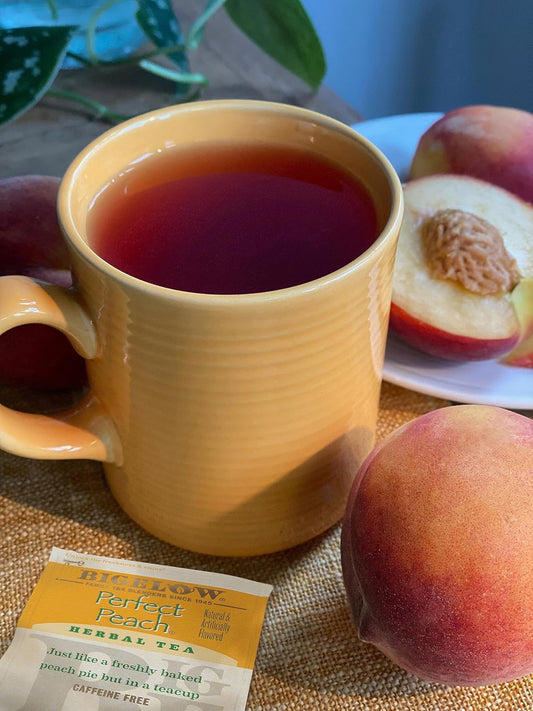 Tea Perfect Peach Herbal Tea Bags, Caffeine Free, 20 Count, Pack of 6