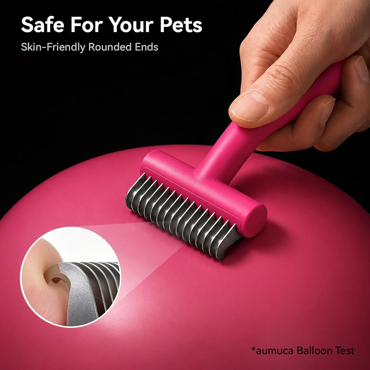 Undercoat Rake for Dogs, Deshedding & Dematting Comb for Cats, Horse
