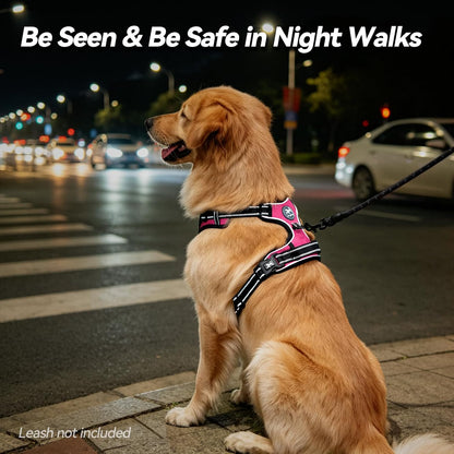 No Pull Dog Harness Medium with Front Clip & Neck Release Buckle