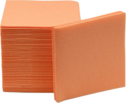 Cocktail Napkins, 100 Pack Disposable Luxury Linen Like Airlaid Beverage Napkins, Soft, Absorbent, Restaurant Bar Cocktail Napkins for Kitchen, Parties, Weddings,Dinners or Events (Peach)