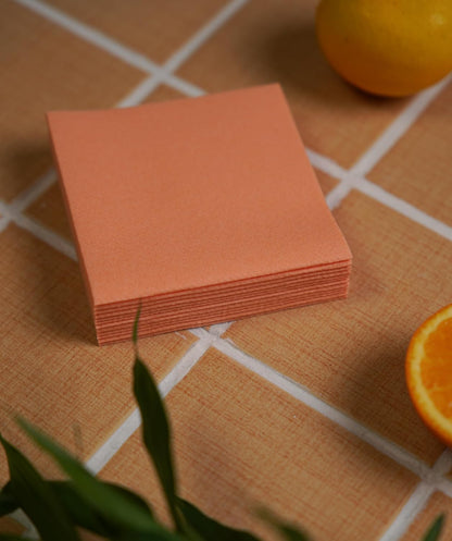 Cocktail Napkins, 100 Pack Disposable Luxury Linen Like Airlaid Beverage Napkins, Soft, Absorbent, Restaurant Bar Cocktail Napkins for Kitchen, Parties, Weddings,Dinners or Events (Peach)