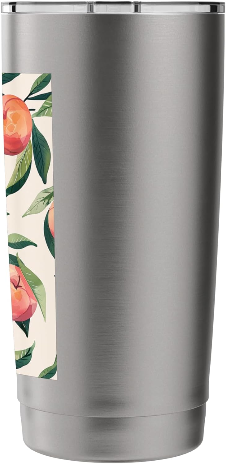 Cute Vintage Fruit Pattern Art Peach Stainless Steel Insulated Tumbler