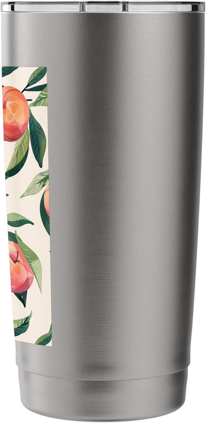 Cute Vintage Fruit Pattern Art Peach Stainless Steel Insulated Tumbler