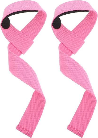 Wrist Strap Weightlifting Wraps 1 Pair Pink Silicone Anti-Slip Fitness Wrist Protector Grip Support for Gym Training and Deadlifting
