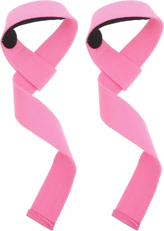 Wrist Strap Weightlifting Wraps 1 Pair Pink Silicone Anti-Slip Fitness Wrist Protector Grip Support for Gym Training and Deadlifting
