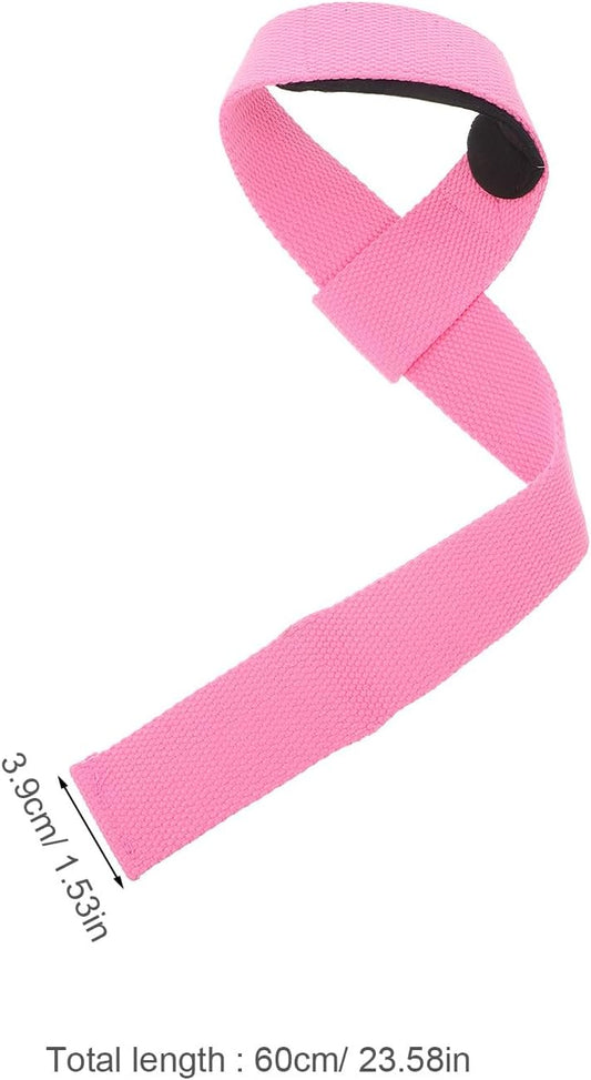 Wrist Strap Weightlifting Wraps 1 Pair Pink Silicone Anti-Slip Fitness Wrist Protector Grip Support for Gym Training and Deadlifting