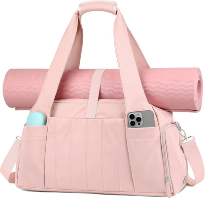 Marvolia Gym Bag for Women with Yoga Mat Holder
