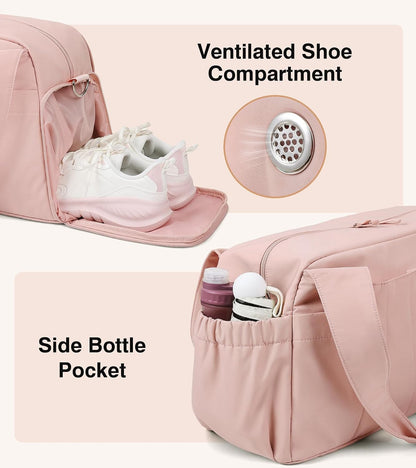 Marvolia Gym Bag for Women with Yoga Mat Holder