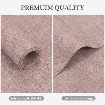 Faux Leather Heat Resistant Placemats Set of 4 – Waterproof Oilproof Wipeable Dining PU Vinyl Place Mat Easy Clean Table Mats for Kitchen/Dining/Party/Holiday, Pink