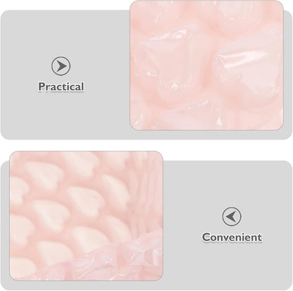 50pcs Pink Heart-shaped Air Packaging Bags Inflatable Plastic Bubble Cushions for Efficient Protection and Void Fill Shipping Material Box Void Filler for Fragile Items and Parcels
