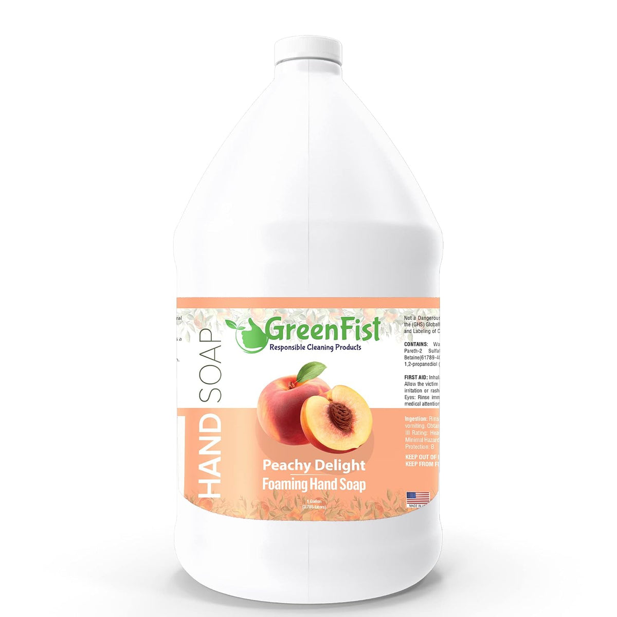 Foaming Hand Soap Refills Peach Scent Jug Foam Refill Made in USA, 128 ounce (1 Gallon)
