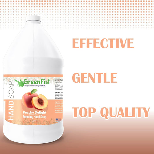 Foaming Hand Soap Refills Peach Scent Jug Foam Refill Made in USA, 128 ounce (1 Gallon)