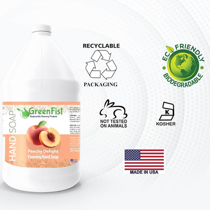 Foaming Hand Soap Refills Peach Scent Jug Foam Refill Made in USA, 128 ounce (1 Gallon)