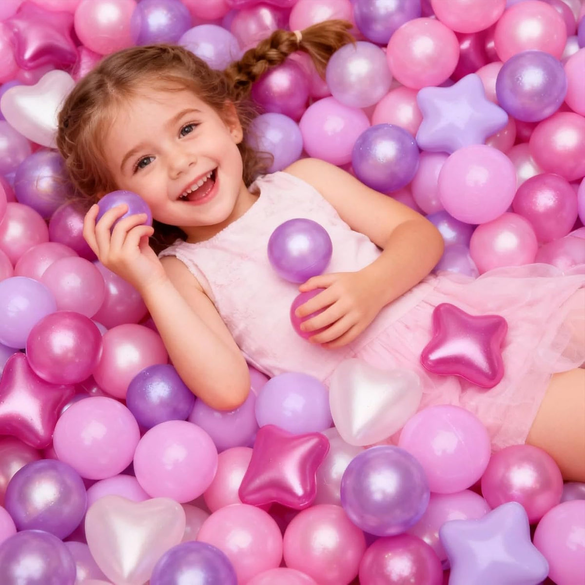 Ball Pits Balls for Toddlers Pack of 50 100 200 Plastics Shape Ball Non-Phthalate Non-BPA Non-Toxic 2.2-Inch Crush Proof Play Balls