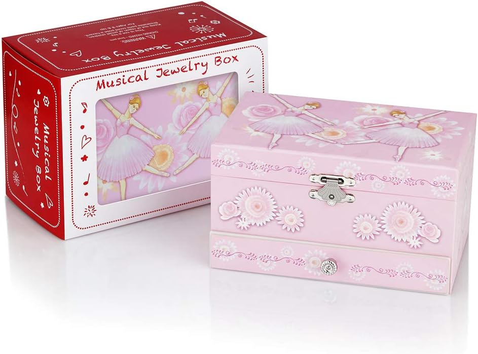 Kids Musical Jewelry Box for Girls Pink