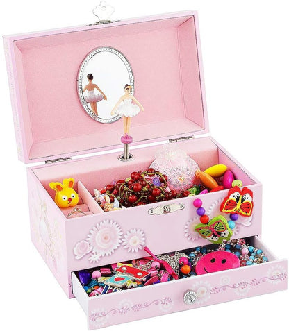 Kids Musical Jewelry Box for Girls Pink